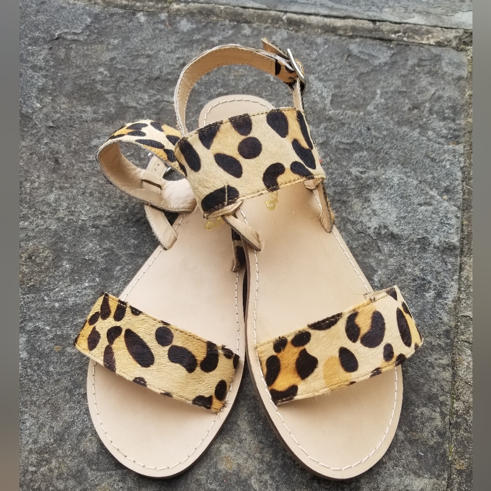 Leopard/cheetah print sandals brand new